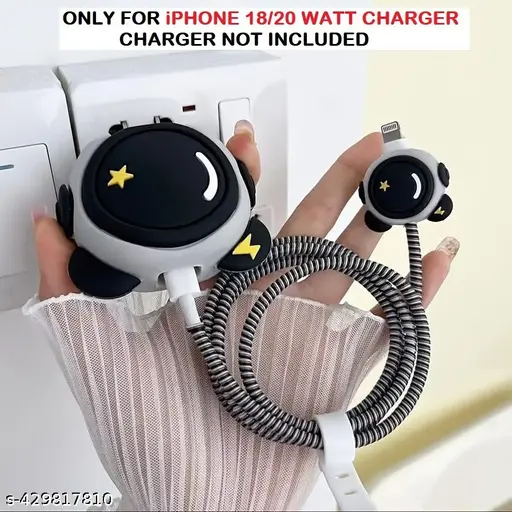 Only For iPhone 20 Watt Charger - 3D Cartoon Case for iPhone Charger 18W/20W Only, Soft