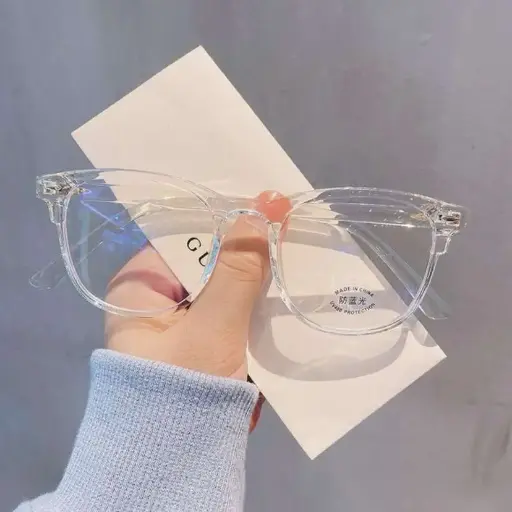 Retro Square Sunglasses (For Men & Women, Clear)