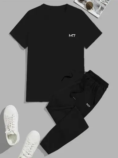 Printed Men  black colour Track Suit